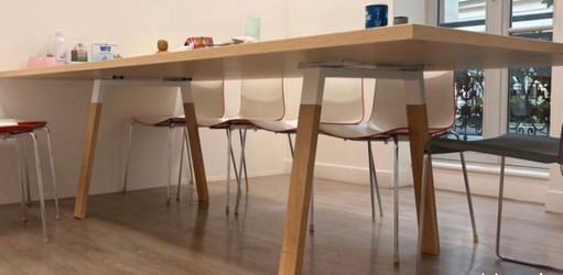 Large solid wood dining table for 10 people