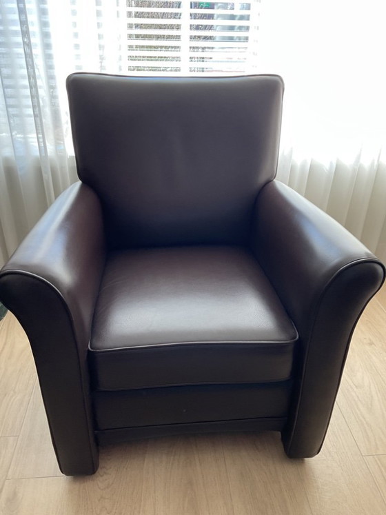 Image 1 of Bankstel 2,5 Zits bank en 2 fauteuils leer 