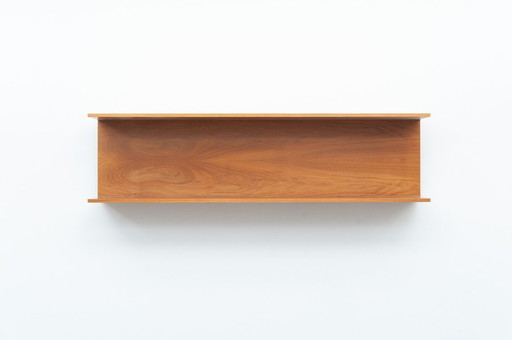 Mensola da parete 100 cm in noce di Walter Wirz per Wilhelm Renz, anni '60