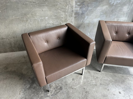 Artifort 070 Fauteuil, Kho Liang Ie, Bruin Leer, Chroom Onderstel – Leather (photo 4 of 9)