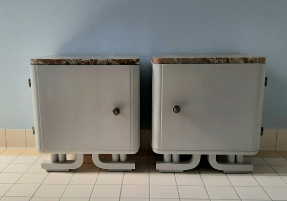 2 Nachtkastjes Art Deco Jaren '30 – Marble, Wood (photo 15 of 15)