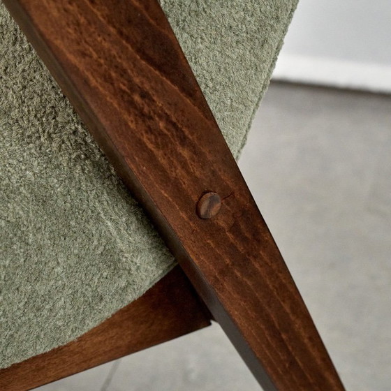 Iconic Armchair by Mieczysław Puchała, 1960s, Poland – Textile, Wood (photo 17 of 17)
