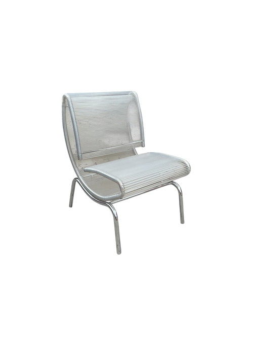 Roberto Semprini Hydra Chair Stahlrohr plastic rope für Sintesi 1990er Italien