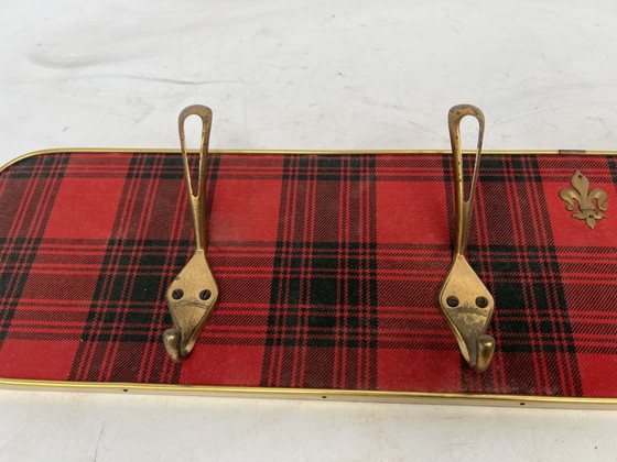 Image 1 of Vintage 60s wandkapstok Schotse style
