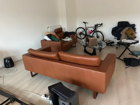 Image 1 of Lederland zwei wunderschöne braune Ledersofas