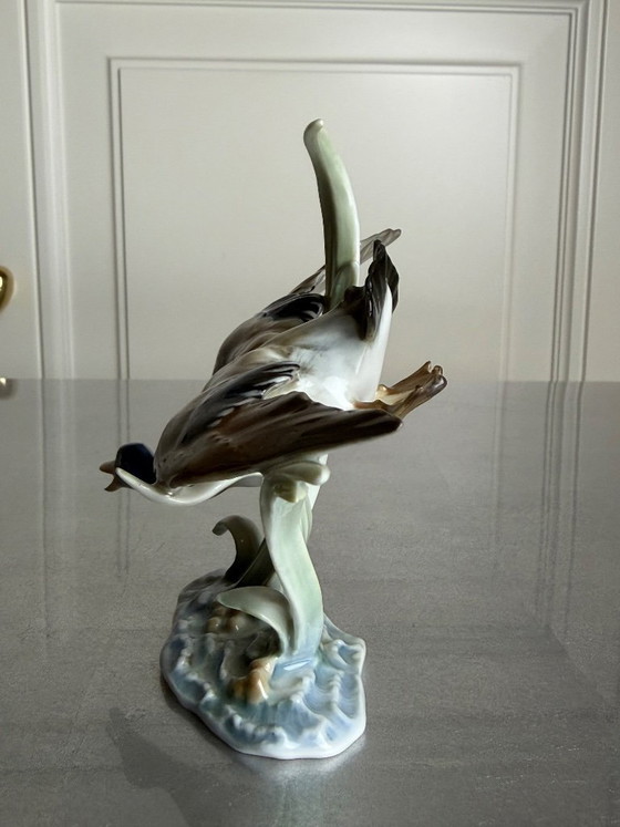 Image 1 of Hutschenreuther Selb Kunstabteilung – „Fliegender Erpel“ – Hans Achtziger – Modell 2163 (Entwurf 1950) – frühe Ausführung