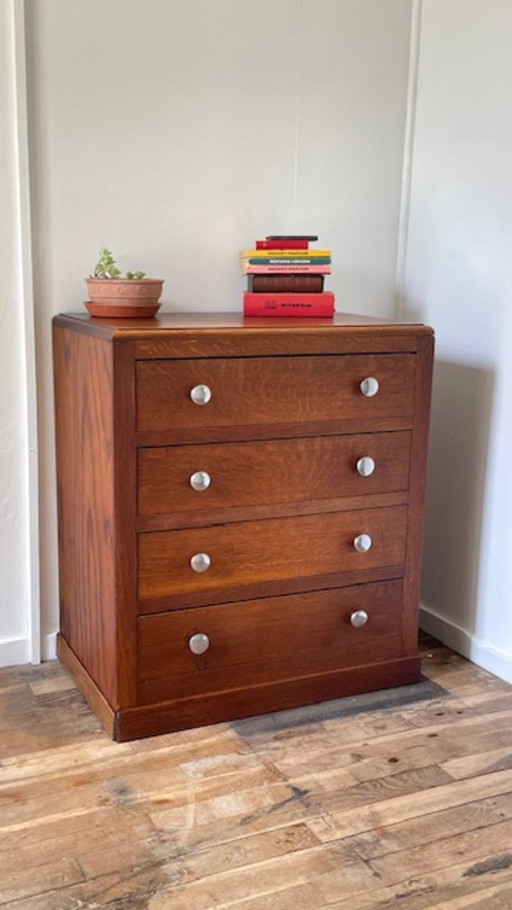 Commode Art Déco Chêne Massif – ladekasten, Wood