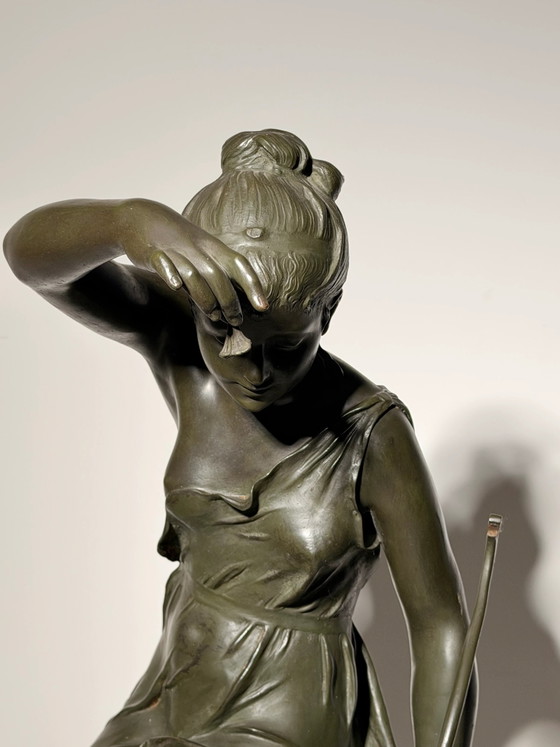 Nymphe de Diane, Sculture in Bronzo Antico di Signoret-Ledieu, Base Girevole (foto 2 di 6)