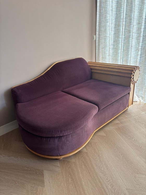 Chaise longue de estilo Art Déco posmoderno – años 80/90 – Wood (photo 4 of 7)