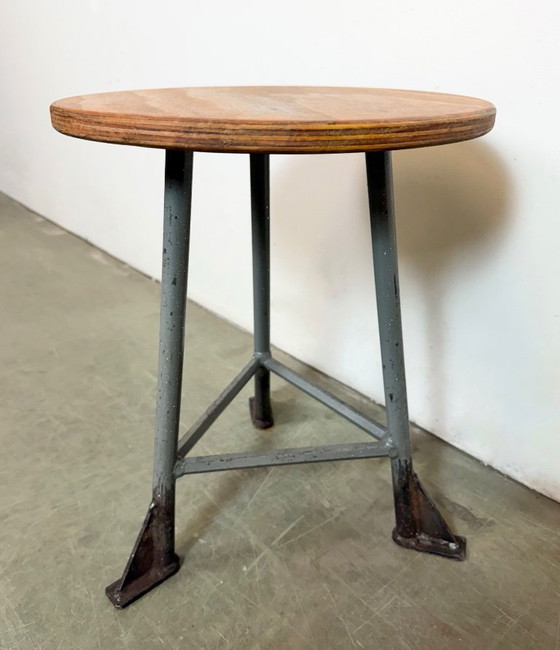 Image 1 of Grey Industrial Workshop Stool, 1960s