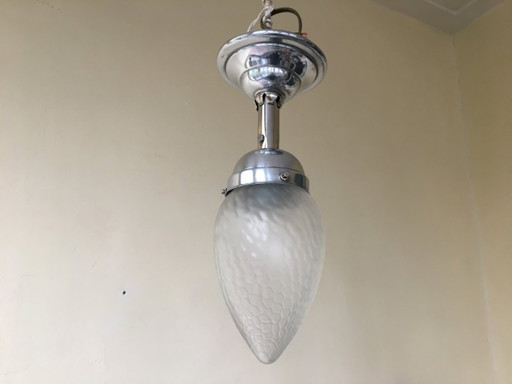 Hängeleuchte Hallamp Toilettenlampe Art Deco 1930er Jahre Französisch