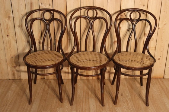 Image 1 of Set aus 6 Hofmann Bistrostühlen, Modell Engelsflügel