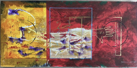 Image 1 of Piotr Konkel - tríptico ‘Abrazo’ - serigrafías sobre tabla