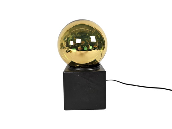 Image 1 of Diseño holandés - Space Age - Philips diseño lámpara bola de espejos - lámpara de mesa/escritorio - años 70