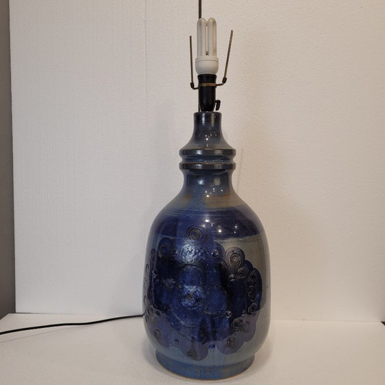 Image 1 of Tischlampe, glasierte Keramik, Hanne Stentøj, Skandinavische Moderne, 60er Jahre - Dänemark