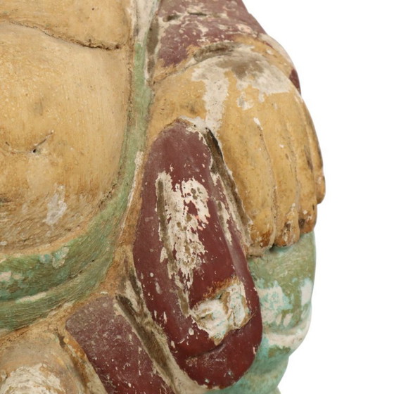 Image 1 of Grote Lachende Boeddha XL Hout