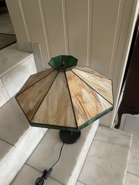 Image 1 of Tiffany-Glas in Goldlampen