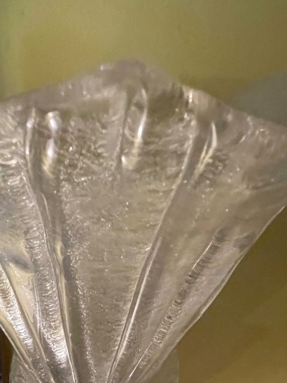 Image 1 of Paire d'appliques murales Barovier & Toso en verre de Murano doré, taille XXL, Italie, 1980