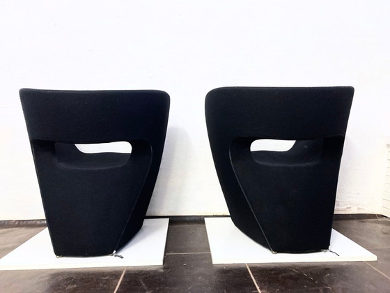 Image 1 of 2 Victoria & Albert armchairs in black, designed by Ron Arad for Moroso