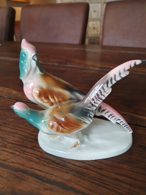 Fasanenfigur aus Porzellan Carl Scheidig Gräfenthal Modell 8136