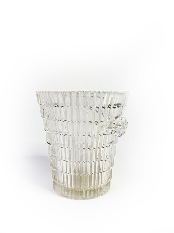 Image 1 of Vintage ice bucket made of molded glass