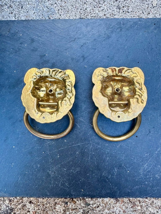2 Brass Lion Furniture Handles Louis XIV Style – Decorative Objects (photo 4 of 5)