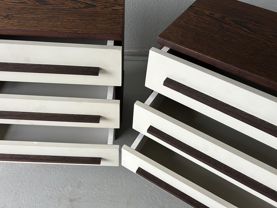 Image 1 of Set da comodino vintage - metà secolo - wengé