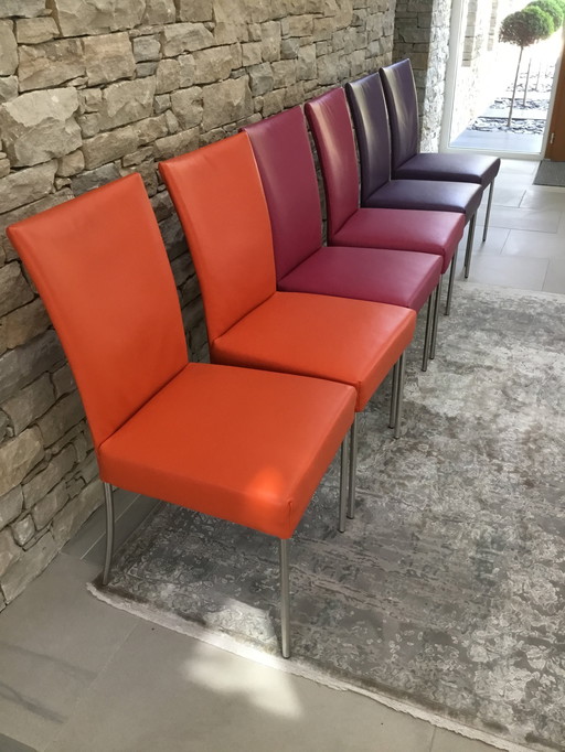 6 x Bert Plantagie dining chairs, Felp model
