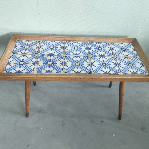 Table d'appoint vintage (danoise) en mosaïque des années 60