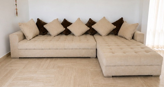 High-end custom-made corner sofa, 322 cm - Exceptional condition – Textile (photo 4 of 5)