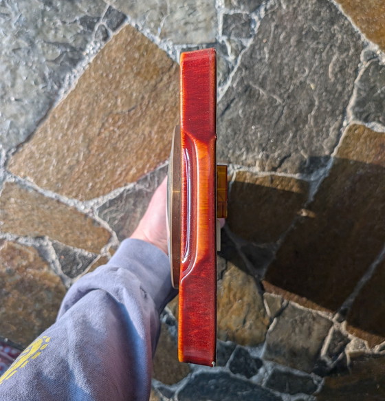 Image 1 of Vintage Vedette Keramiek klok jaren 70 werkt en onbeschadigd. 