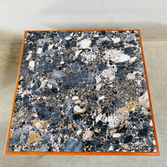 Image 1 of Mesa de centro de mármol terrazo de mediados de siglo, 1970