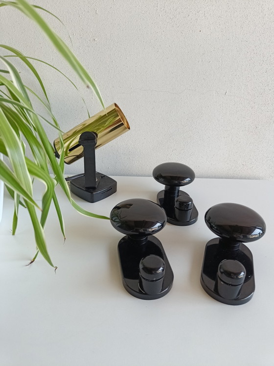 Image 1 of Set of 3 C. Bartoli Wall Hooks for Con&Con, Model 302/303, Made in Italy