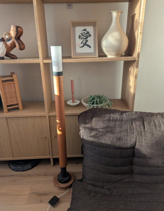 Lampada vintage in legno mid-century Massive forma particolare – Lampade da terra, Vetro, Metallo (photo 7 of 8)
