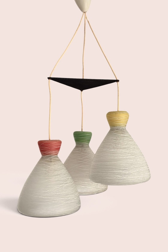 Louis Kalff Philips Pendelleuchte, Pendelleuchten, Glas, Metall, Gelb (Foto 7 von 11)