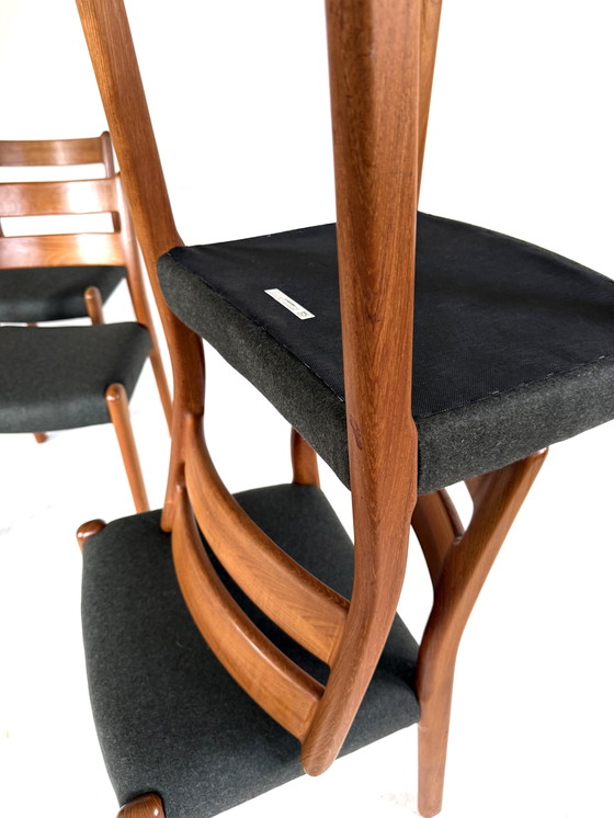 Image 1 of 4x gerestaureerde eetkamerstoel, EMC Møbler ‘80