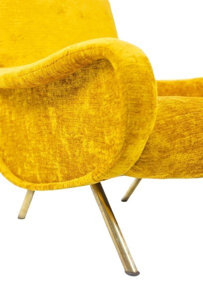 Image 1 of Marco Zanuso para Artflex: Sillones de latón amarillo y dorado, años 50