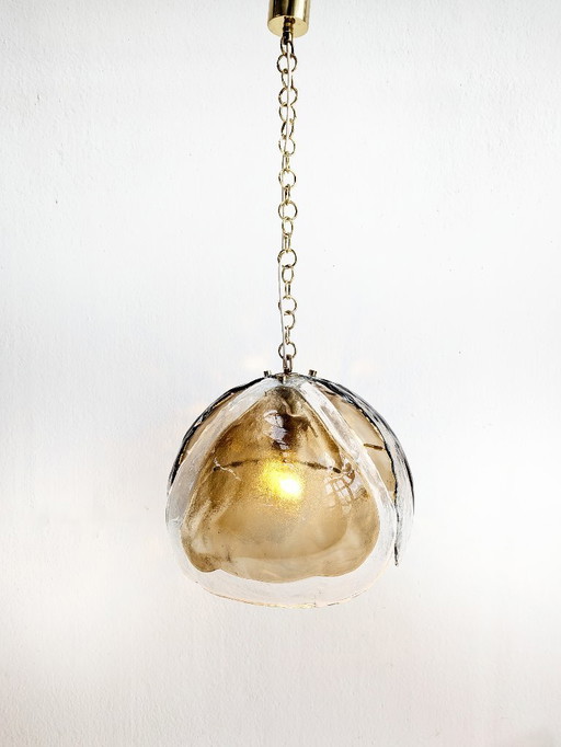 Lampadario in vetro di Murano di Kaiser Leuchten anni '70