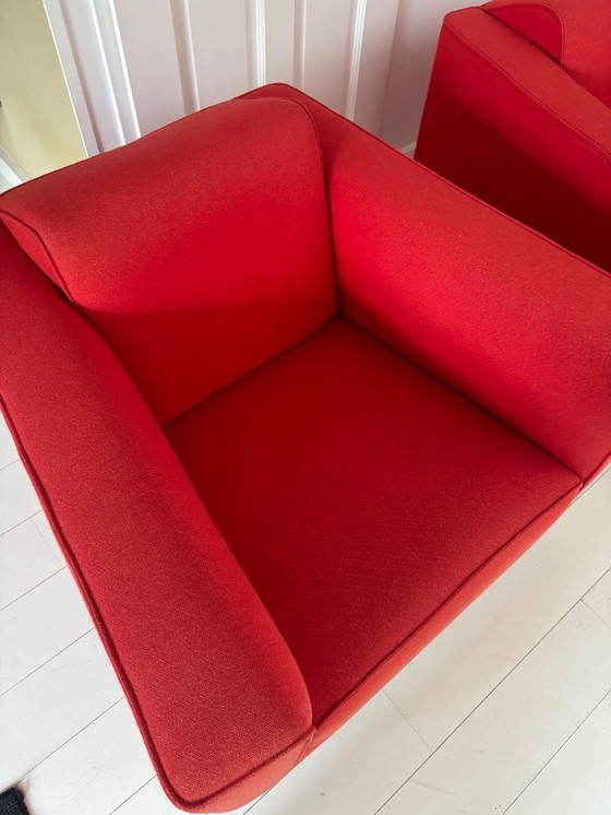 Image 1 of 2 x armchair Design on stock red (price each, chair may also be sold individually)