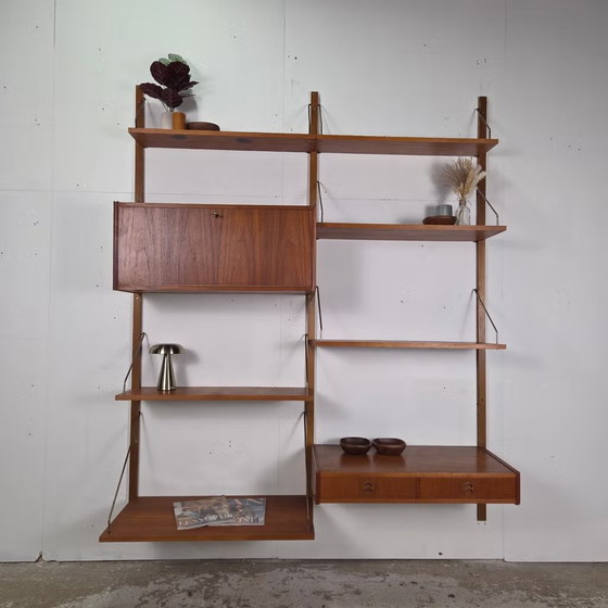 Vintage 60s Danish teak modular shelving unit Mid Century, Wood, Brown, Mid Century Modern (photo 22 of 22)