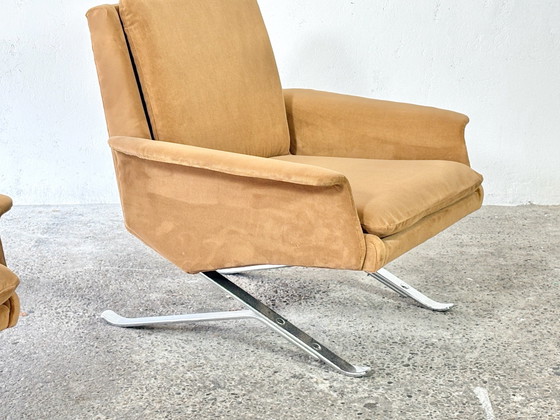 Rare pair of easy chairs designed by Paul and Michael Bode for Tectaform – Armchairs, Wood, Metal (photo 5 of 11)