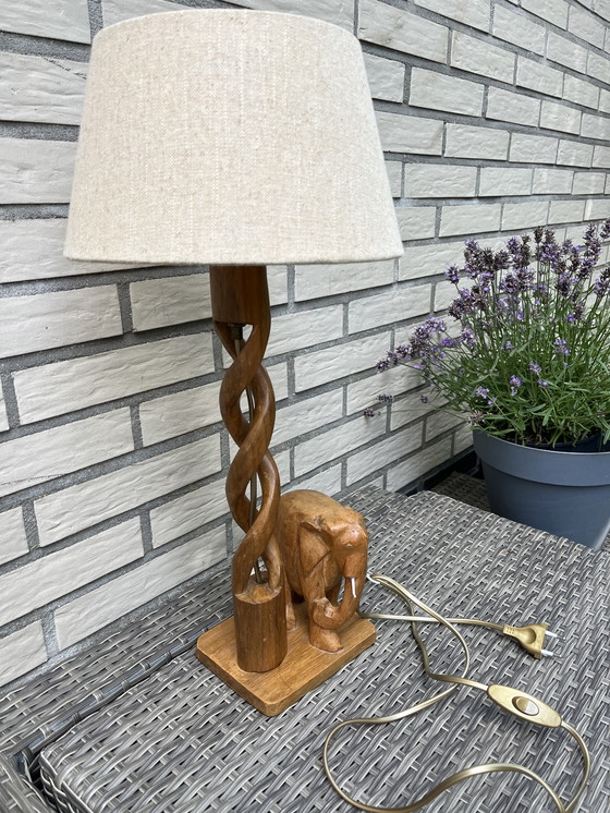 Image 1 of Vintage table lamp with elephant