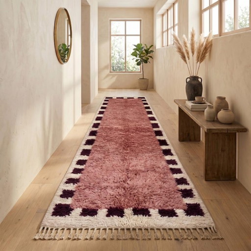 Handwoven Moroccan Runner Carpet 90cmx300cm 