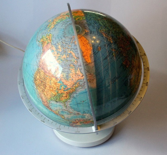 Image 1 of COLUMBUS Globe terrestre DUPLEX avec lumière et côté jour/nuit Vintage