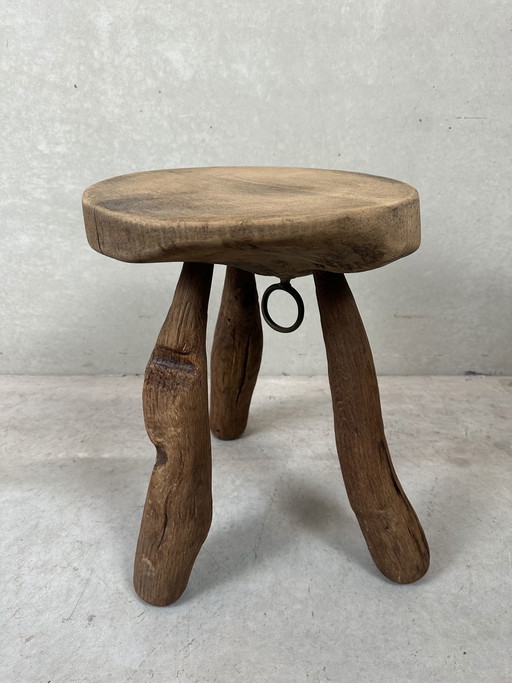 Alter Holzhocker - Stativ