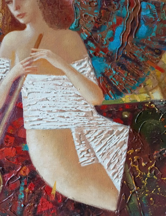 Original Oil Painting Abstract Figurative Girl Nika – Paintings & Drawings, Canvas (photo 8 of 10)