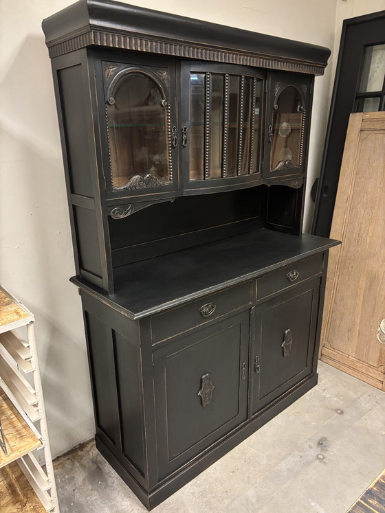Vintage Buffet Cabinet – Sideboard cabinet, Glass, Wood (photo 4 of 10)
