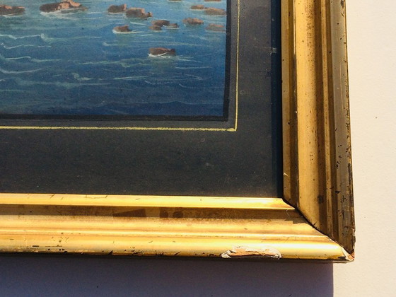 Image 1 of Large Neapolitan gouache, 19th century (after Giuseppe Scoppa)