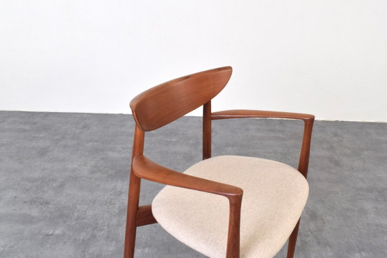 Mid-Century Teak Armchair by Harry Østergaard for Randers Møbelfabrik, 1960s – Dining chairs, Wood, Wool (photo 9 of 12)