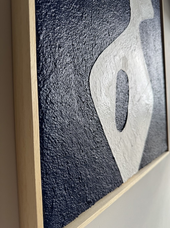 Silhouette di mezzanotte (50x70 cm) astratta blu e bianca – Arte, Wood, Canvas (photo 3 of 10)